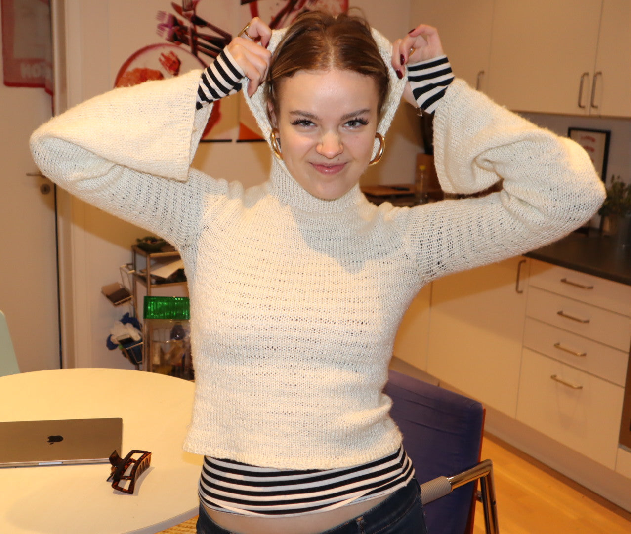 Ithosi Blouse after reknitting